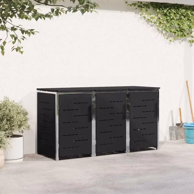 Stoccaggio contenitore a ruote for 3 Bins 240L Acciaio Inox 3422238