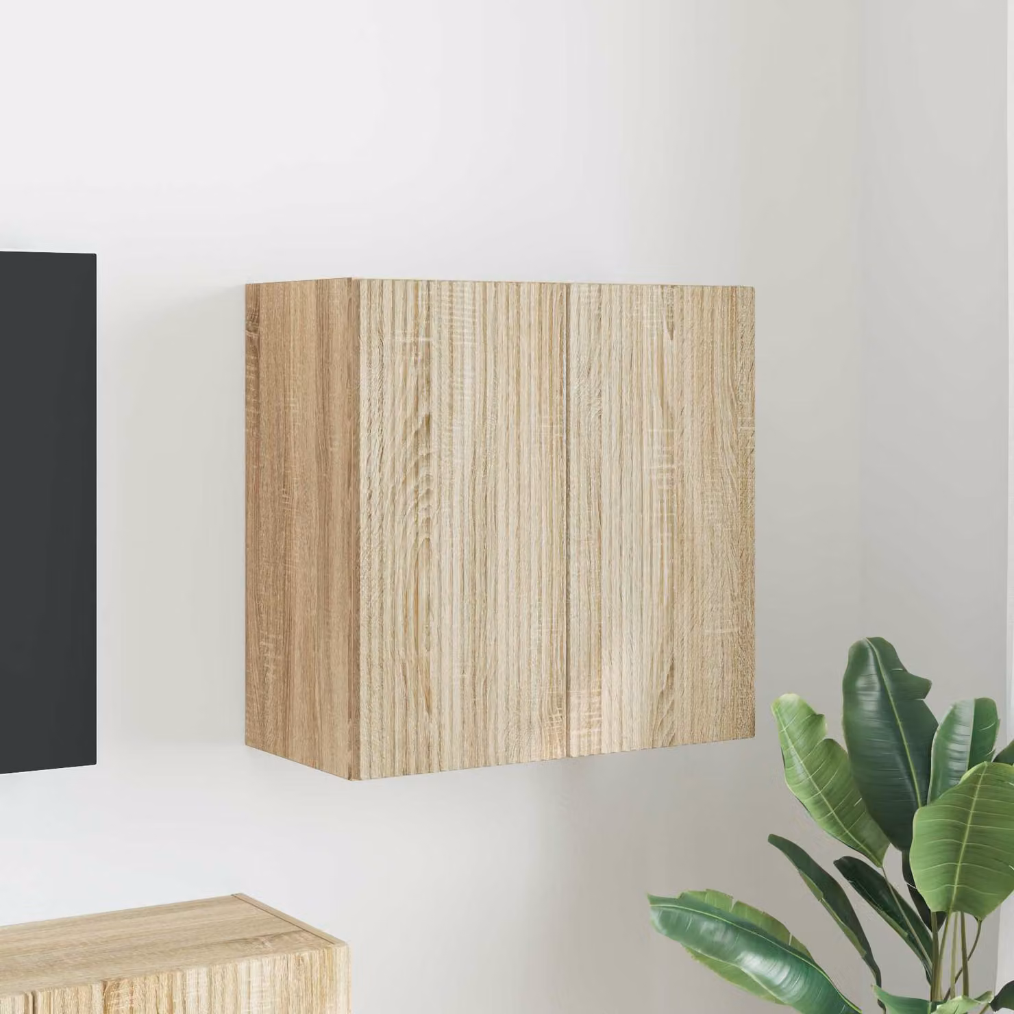 vidaXL Mobile TV da parete 59,5 x 31 x 60 cm Rovere Sonoma
