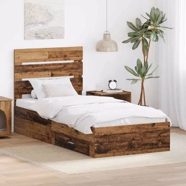 Struttura del letto-Giroletto Legno vecchio 90 x 190 cm Legno multistrato 722580