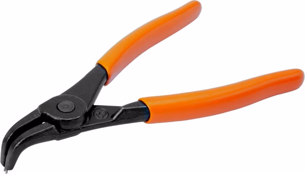 Pinza Bahco per anelli di sicurezza esterni con ganasce angolate a 90°, brunita, 289 mm