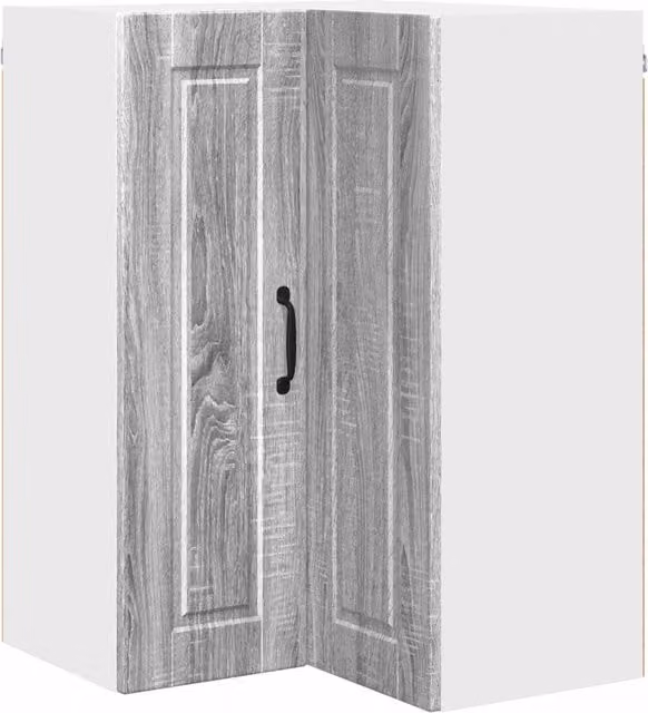 Armadio da cucina a parete moderno con ripiani 57 x 57 x 80 cm in legno ingegnerizzato grigio sonoma 02_0054424