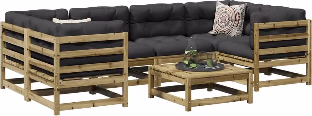 Maison Exclusive - Set da giardino da 7 pezzi in legno di pino trattato