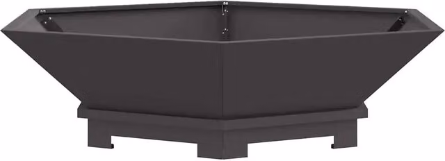 Focolare Nero in Acciaio CFW9784795 L: 100 cm, P: 100 cm, H: 28 cm