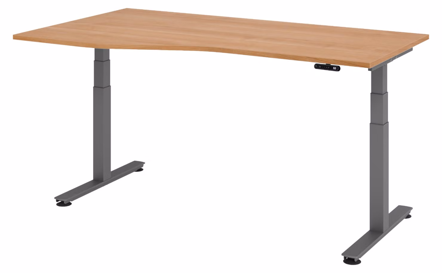 Scrivania elettrica bümö XDSM - Struttura: grafite, finitura: noce, dimensioni: 180 x 100 cm