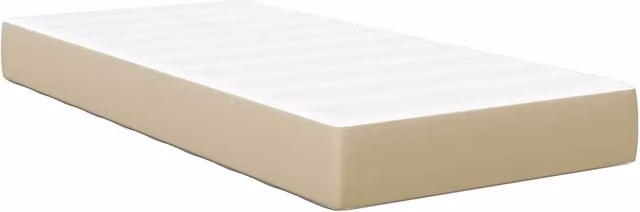 Letto singolo per adulti con materasso a molle pocket in tessuto verde salvia e beige, L/P: 90 x 200 cm