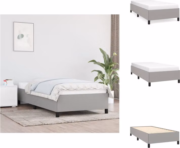 vidaXL Struttura letto grigio chiaro 80x200 cm in tessuto - Letti e strutture letto