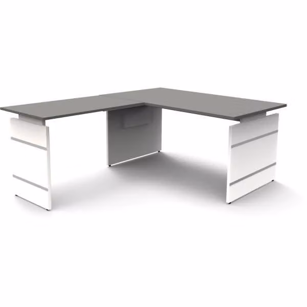 Form 4 combinazione angolare, regolabile manualmente in altezza, grafite, dimensioni combinazione angolare:160 x 180 cm