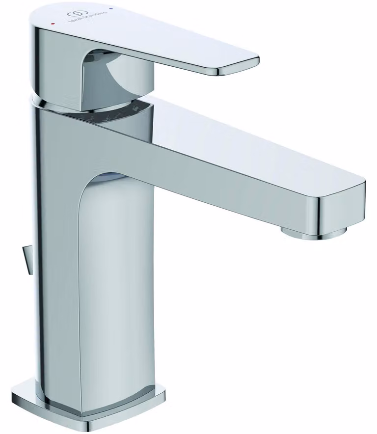 Miscelatore per lavabo, cromato, in metallo, portata 5 l/min, con un'unica leva, modello centrotubo