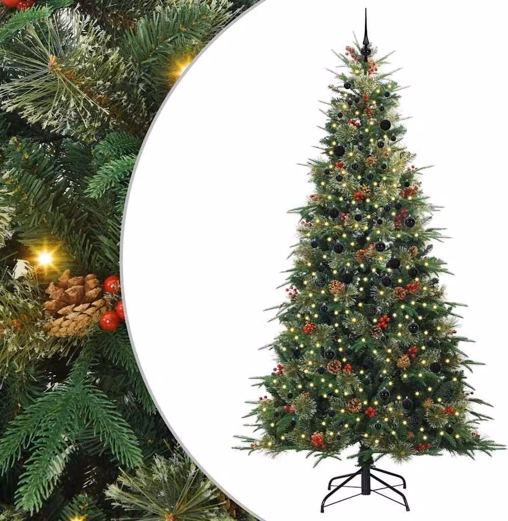 Albero di Natale Artificiale con Rami Pieghevoli Verde 240 cm