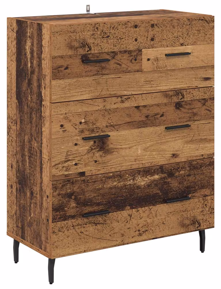 Credenza con cassetto Legno vecchio 69,5 x 34 x 90 cm