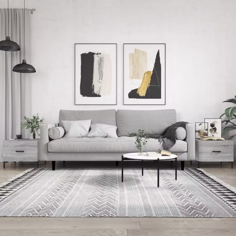 Maison Exclusive - Tavolini da salotto 2 pz. Grigio Sonoma 50x50x40 cm Materiale ligneo