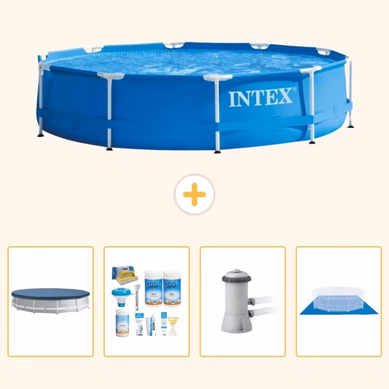 Piscina fuori terra a struttura - 366x76 cm - 5 pezzi - SCB1
