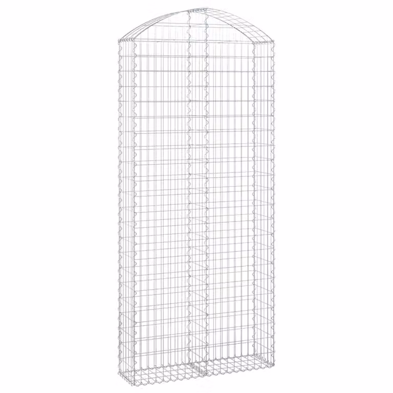 Cesto Gabbione ad Arco 100x30x220/240 cm Ferro Zincato