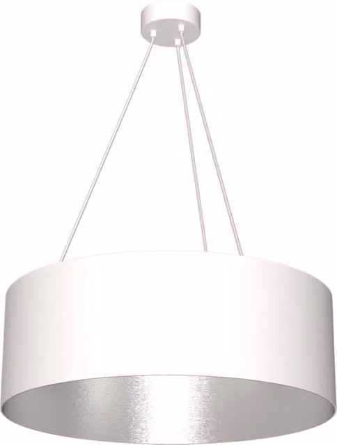 Lampadario a sospensione Milagro Robin 3xE27 bianco argento