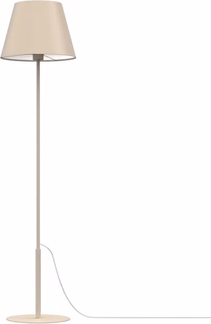 Lampada da terra classica Arden beige in metallo e tessuto con attacco E27, H: 154 cm, L: 38 cm, P: 38 cm