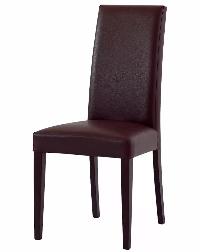Set di 2 sedie moderne Mobili 2G in legno ed ecopelle imbottita marrone – 3