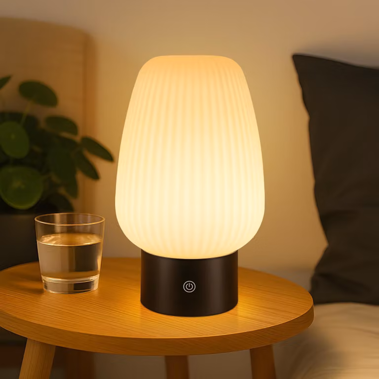 ZMH Lampada da comodino LED Lampada da tavolo ricaricabile Lampada da tavolo a batteria ricaricabile senza fili Lampada da tavolo USB Lampada da tavolo bianca 3000K-6500K Lampada per cucina