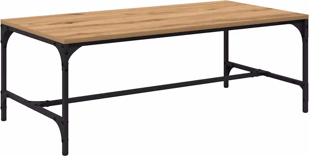 Tavolino da salotto Rovere artigianale 100 x 50 x 35 cm