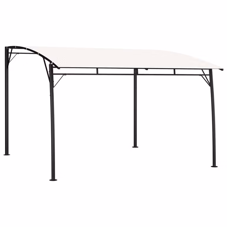 The Living Store Protezione solare da giardino 3x3x2,55 m Bianco crema