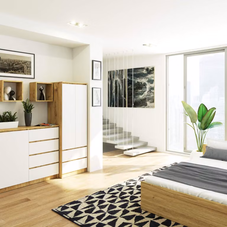 Armadio S60, 60 cm, guardaroba a 2 ante e 2 cassetti, finitura lucida, altezza 180 cm, modello STAR