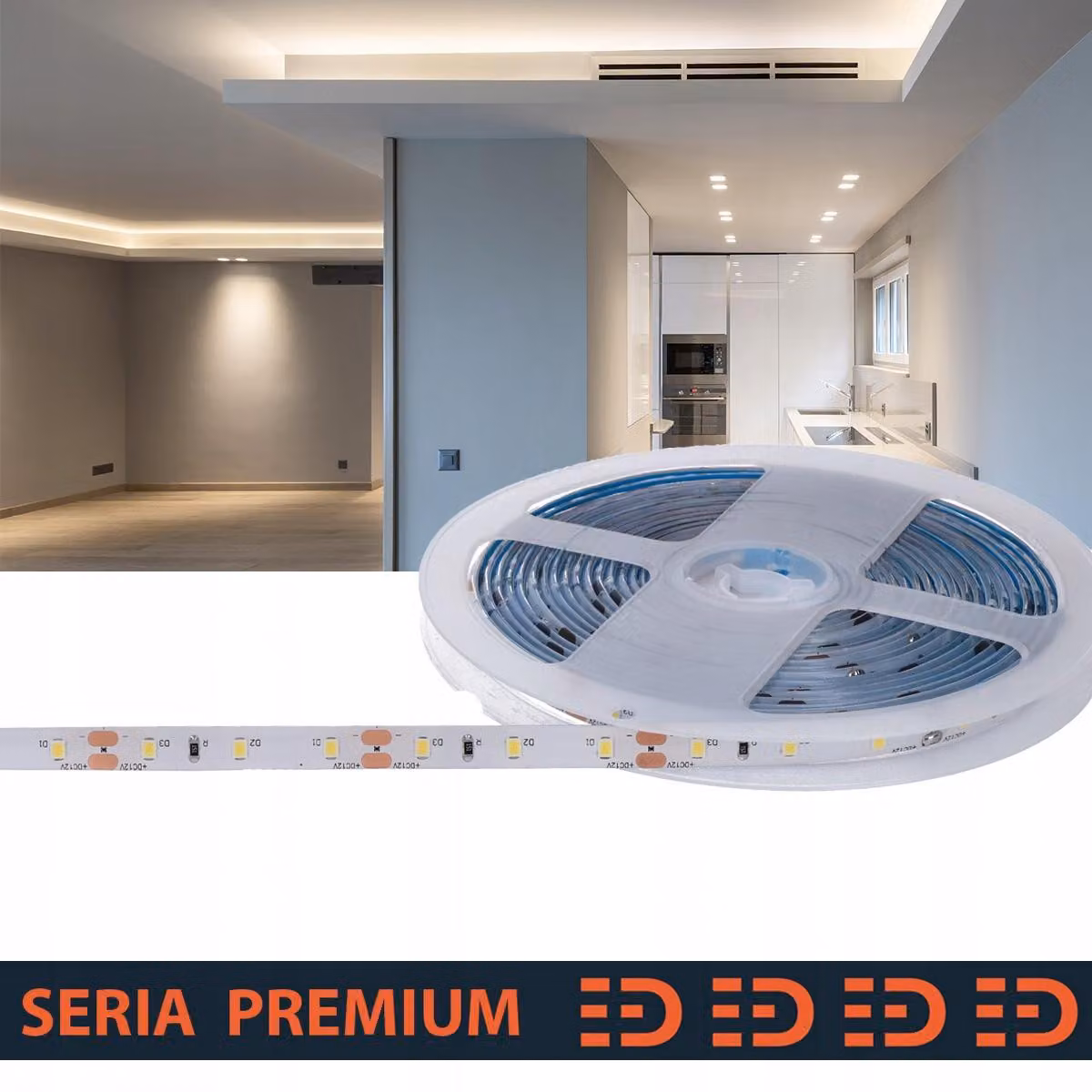 Striscia LED Prescot, luce bianca neutra, grado di protezione IP63, lunghezza 5 metri, tensione 12V