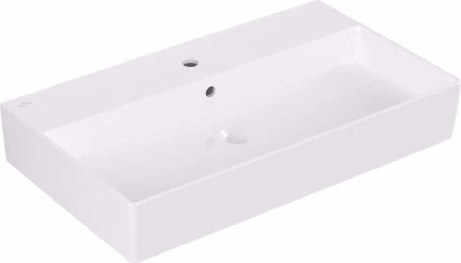 Villeroy & Boch Memento 2.0 lavabo mural, 1 trou pour robinet, avec trop-plein, non poncé, 800x470mm, 4A2280R1, 4A2280R1