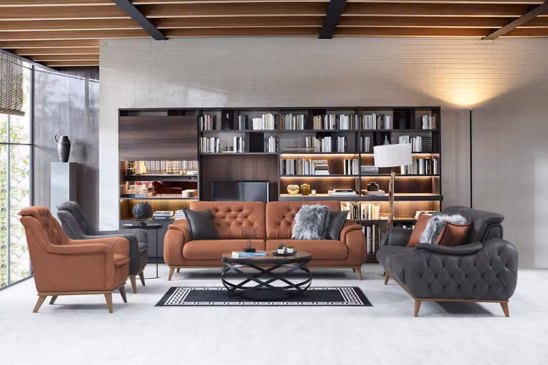 Sofagarnitur 3+3+1+1 Sitzer Designer Wohnzimmer Set Modern von 4tlg