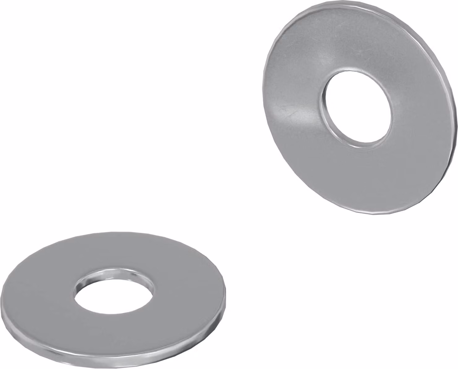 Rondelle 2 pcs Argento 18 x 18 x 1,2 mm Ferro
