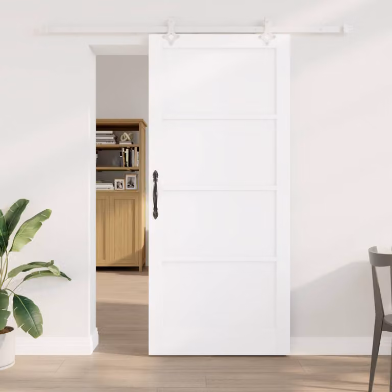 vidaXL Porta scorrevole 93 x 211 cm Legno ingegnerizzato Bianco