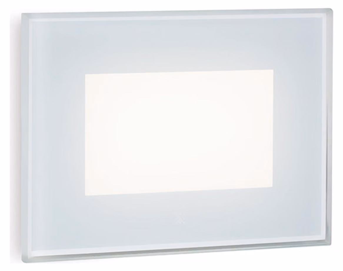 Segnapasso In Alluminio Bianco Diffusore In Vetro Led 3 W 300 Lm 3000K Spina