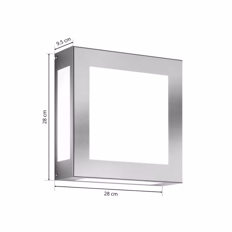 CMD Applique da esterni LED con sensore Aqua Legendo acciaio inox LEGENDO, Alluminio / Grigio / Zincato, Acciaio Inox, Moderno