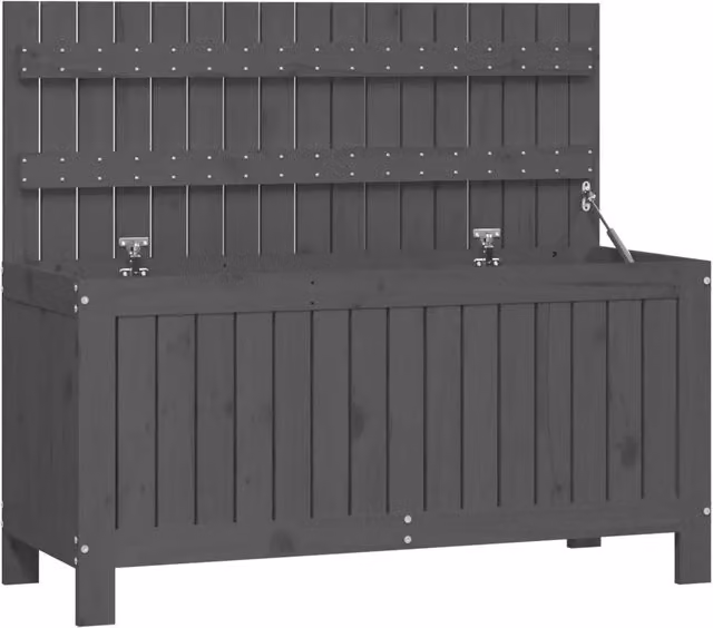 Contenitore da giardino in legno massello di pino grigio CFW2755442 L: 108 cm, P: 42,5 cm, H: 54 cm