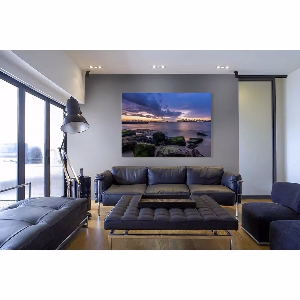 Quadro Canvas SIDNEY Landscape di Signorbit, Fotografia Astratta Moderna Multicolore su Telaio in Legno, L: 140 cm x H: 100 cm – 2