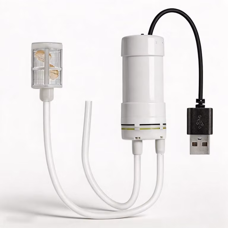 Mini pompa dell'acqua con connessione USB e 3 metri di tubo in PVC