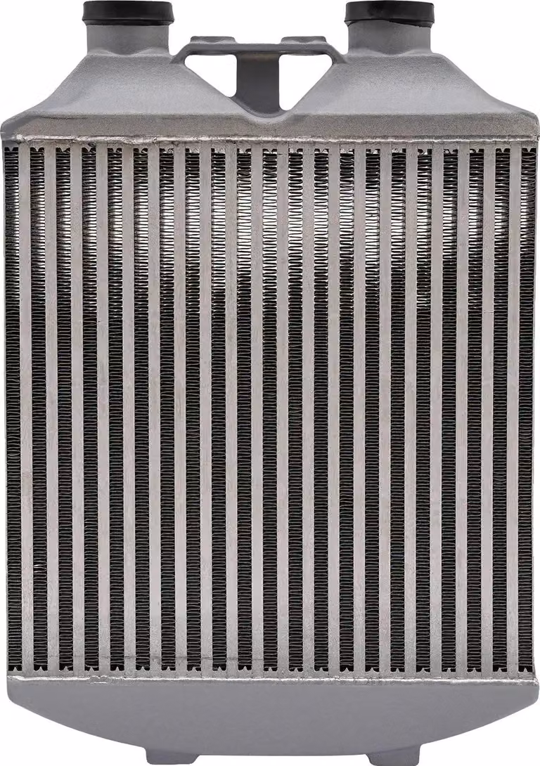 Radiatore ad aria frontali, realizzati in lega di alluminio, design frontale, colore argento