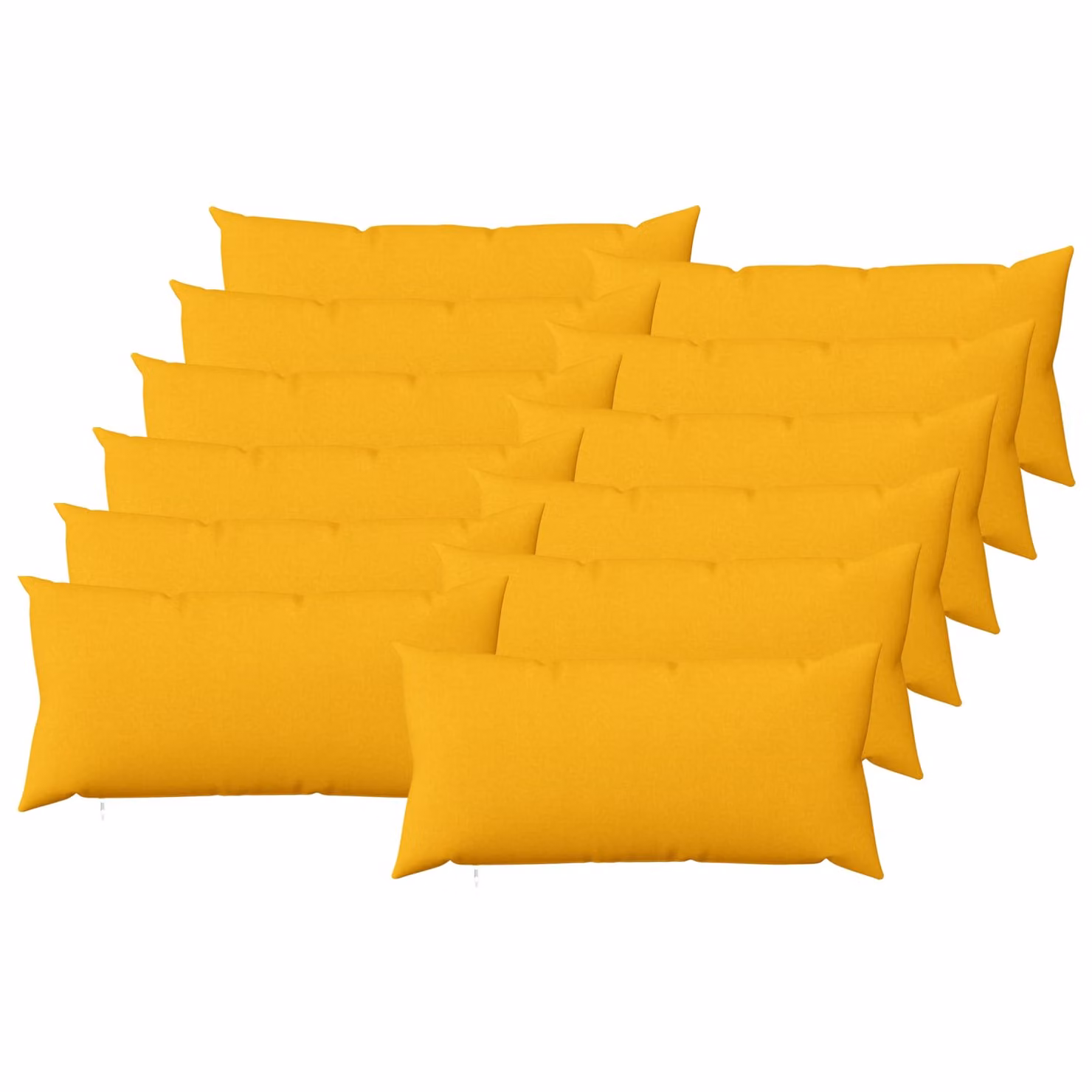 Set di 12 federe vidaXL HEERLEN Giallo Chiaro, L 40 cm x P 80 cm in tessuto di poliestere