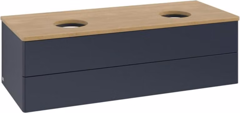 V&B Mobiletto senza struttura frontale, con illuminazione Antao 120x36x50cm, WBP hon. Oa, md bl. m Lac
