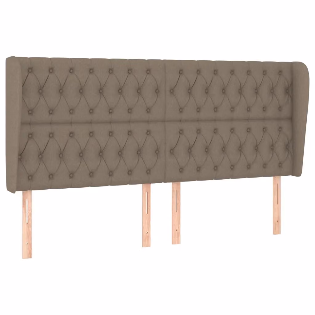 Testiera ad orecchio Design Mania in tessuto beige L: 203 cm, P: 23 cm, H: 118/128 cm – 2