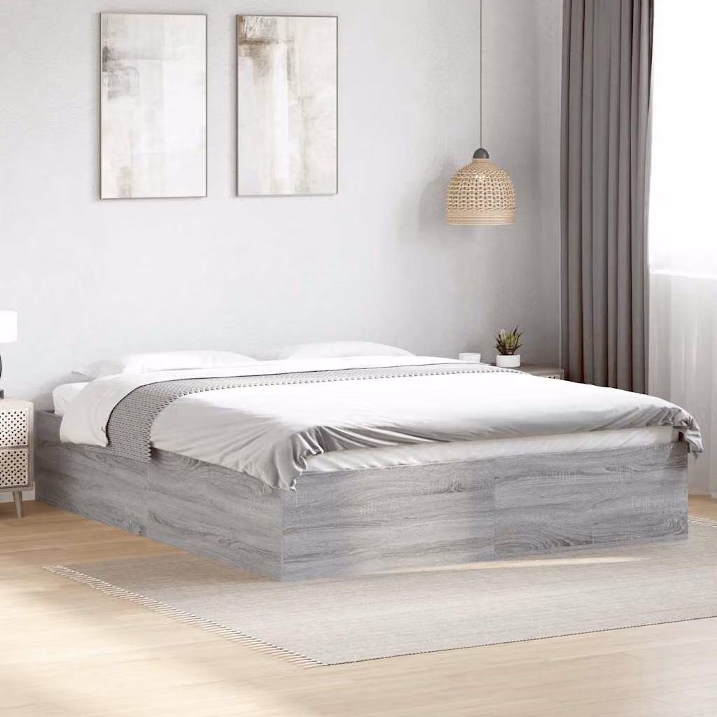 Giroletto vidaXL in legno multistrato grigio Sonoma, L/P: 150 x 200 cm