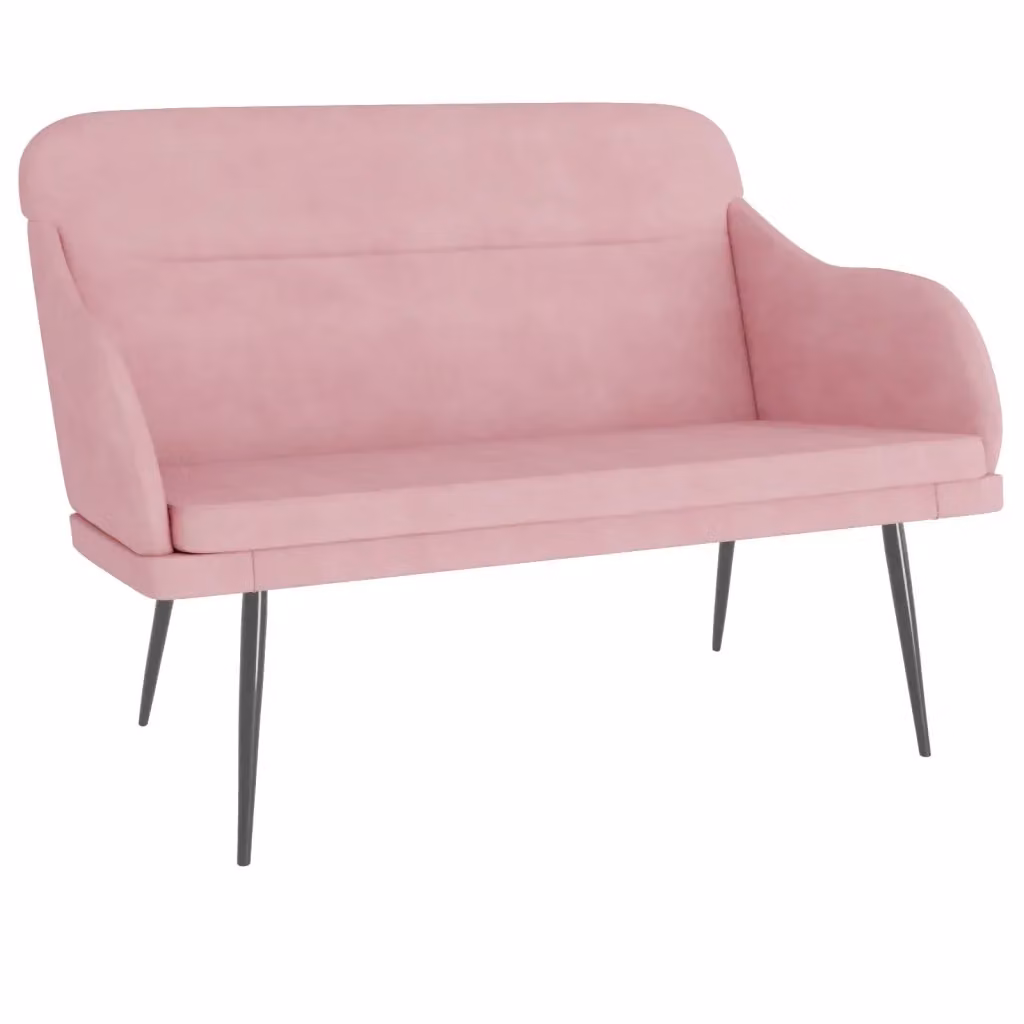 Panca-Sgabello Design Mania in Velluto Rosa L: 110 cm, P: 76 cm, H: 80 cm – 2