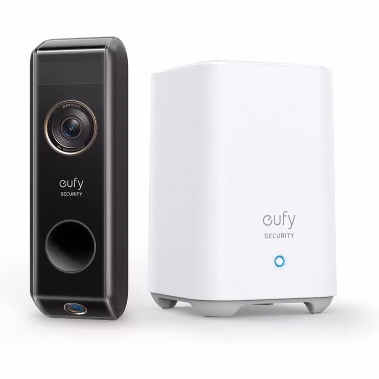 campanello video wireless eufy a doppia telecamera con HomeBase 2 (2K con HDR, sensore di movimento, IP65)