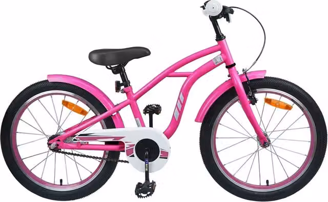 Bicicletta per bambini vidaXL da 20 pollici in metallo colore rosa – 1