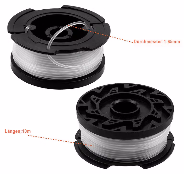 Set di bobine per tagliaerba automatici, 8 pezzi, lunghezza 9,14 metri, diametro 1,65 mm, compatibili con tagliaerba automatici