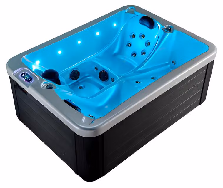 Hydromassagewanne Whirlpool Blubberbad Sprudelwanne Hydromassagebad 200x145 cm