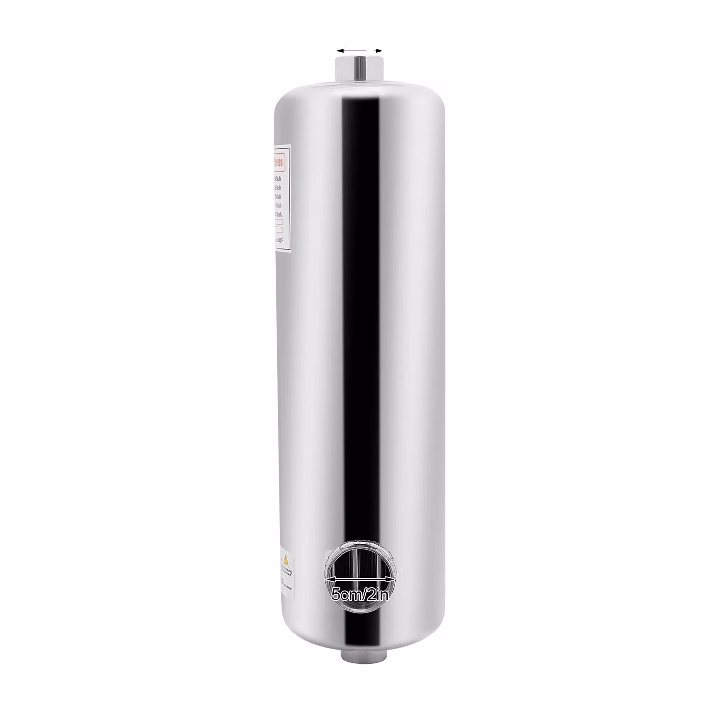 Scambiatore di calore per piscine, opzioni di potenza 28 kW o 60 kW, acciaio inox resistente SS304, 485x134mm 60kW