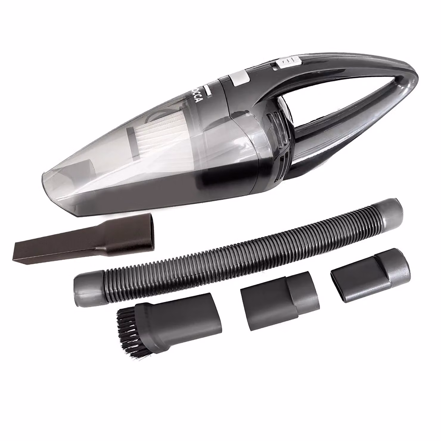 JOCCA Aspirapolvere Portatile per Auto 12V 100W con Filtro HEPA Lavabile, Nero – 1