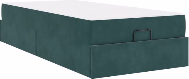 Letto singolo | Letto per adulti | Struttura letto con materasso 2 pcs Verde Velluto