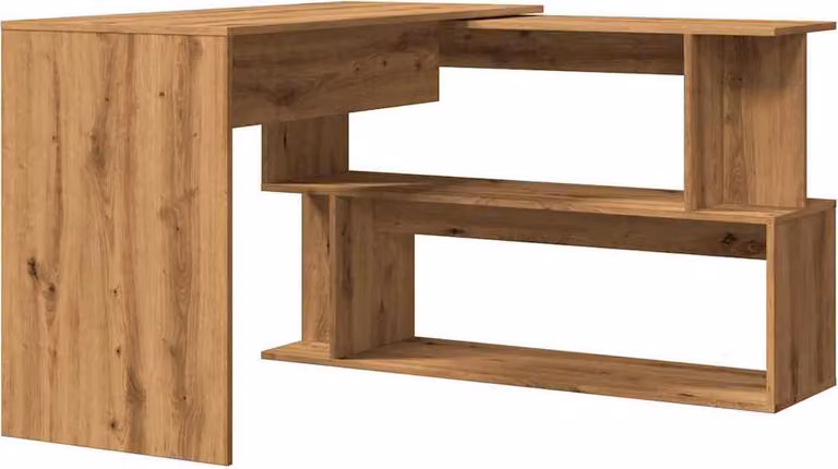 Scrivania Angolo Rovere Artigianale 200,5x50x76 cm Truciolato