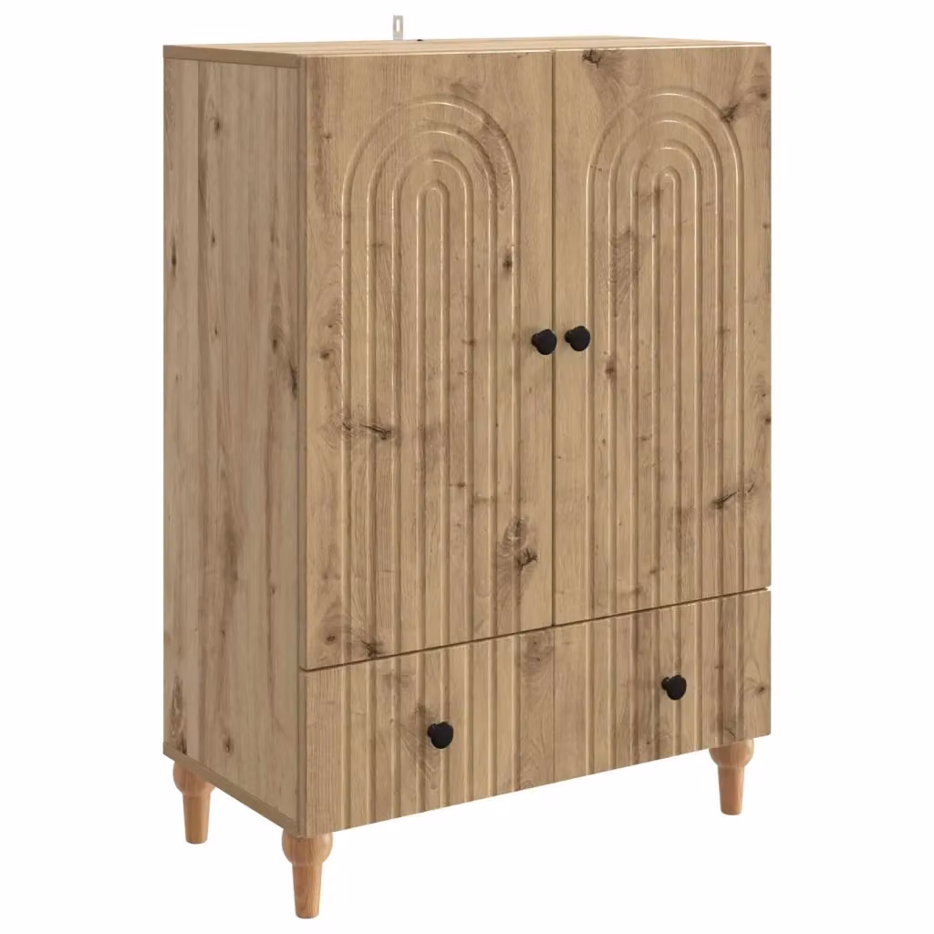 Credenza moderna in legno rovere marrone vidaXL L: 66 cm, P: 34,5 cm, H: 95 cm – 2