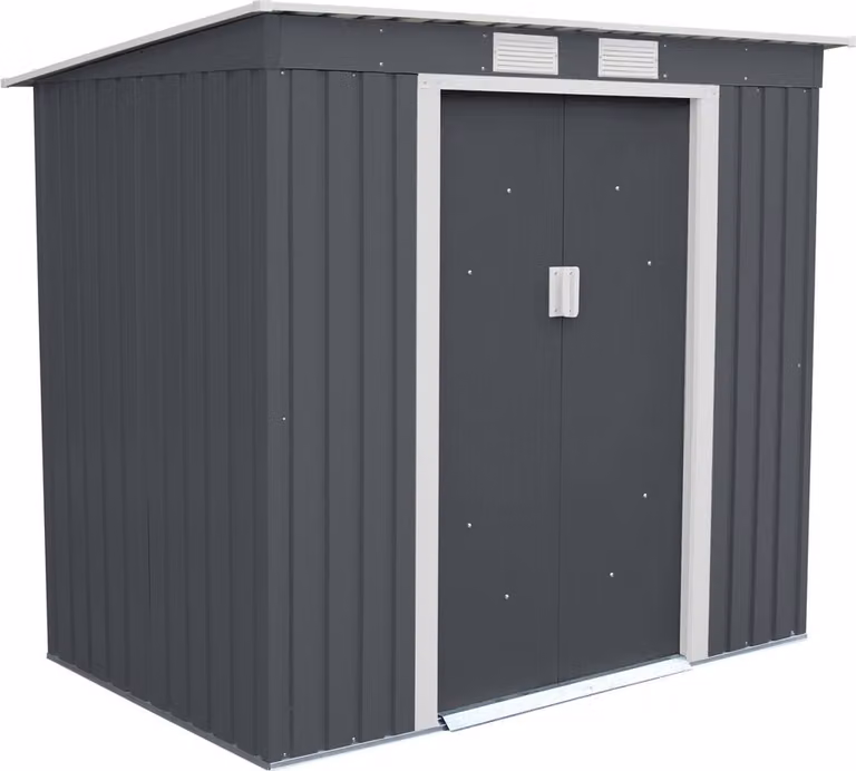 Casetta da giardino in metallo Rojaplast S2001A 191x111 cm grigio